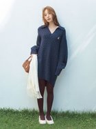 【リリーブラウン/Lily Brown】のLily Bearケーブルニットワンピース NVY[089]|ID: prp329100004781452 ipo3291000000035237259
