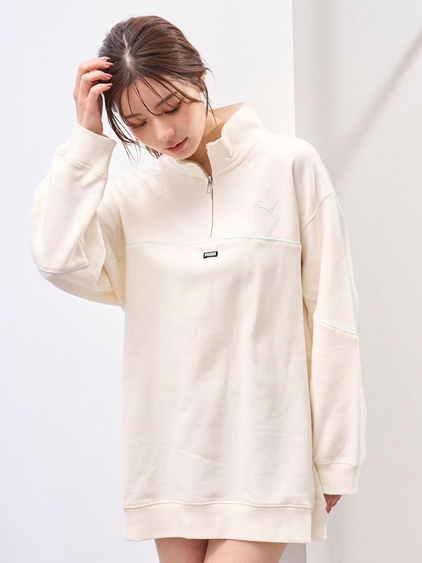 【スナイデル/SNIDEL】の【SNIDEL×PUMA】スエットワンピース 人気、トレンドファッション・服の通販 founy(ファニー) 　ファッション　Fashion　レディースファッション　Fashion for Women　ワンピース　Dresses　ウェーブ　Wavy Pattern　コレクション　Collection, Seasonal Line　シンプル　Simple, Minimal　ジップ　Zip, Zipper　スウェット / スエット　Sweatshirt, Sweatwear　スタンド　Stand Collar, Upright Stand　スポーツ　Sports, Activewear　スポーティ　Sporty, Casual Athletic　スマート　Smart, Elegant　デニム　Denim, Jeans Material　プリント　Print, Printed Pattern　リラックス　Relax, Relaxed Fit　おすすめ　Recommended / Our Picks　 other-1|ID: prp329100004781458 ipo3291000000035064547