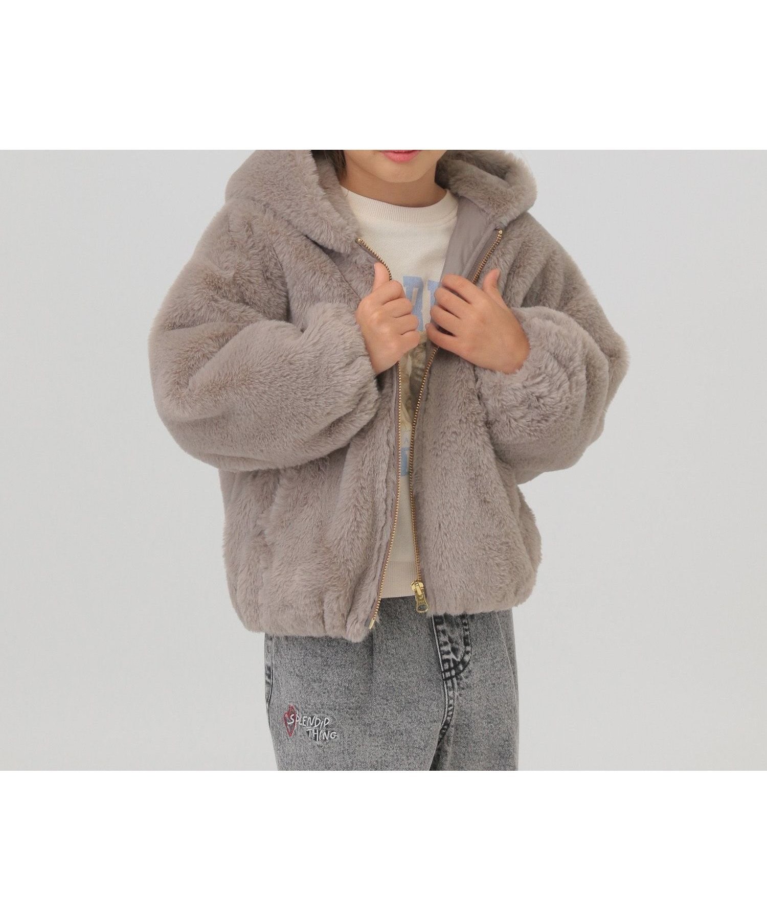 【グローバルワーク/GLOBAL WORK / KIDS】の洗える防風ふわもこパーカー/100-120cm展開/577751 インテリア・キッズ・メンズ・レディースファッション・服の通販 founy(ファニー) 　ファッション　Fashion　キッズファッション　Fashion for Kids　おすすめ　Recommended / Our Picks　インナー　Innerwear　ショート　Short, Short Length　パーカー　Hoodie, Parka　フェイクファー　Faux Fur, Imitation Fur　ボトム　Bottoms, Lower Wear　人気　Popular, Best Seller　洗える　Machine Washable　防寒　Cold Protection, Winter-Ready　モカ55|ID: prp329100004781585 ipo3291000000034692420