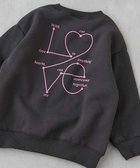 【デビロック/devirock / KIDS】のデビラボ ガールズ プリント BOXシルエット 裏起毛トレーナー トレーナー 25AW 022-LOVE-スミクロ|ID: prp329100004781603 ipo3291000000034692617
