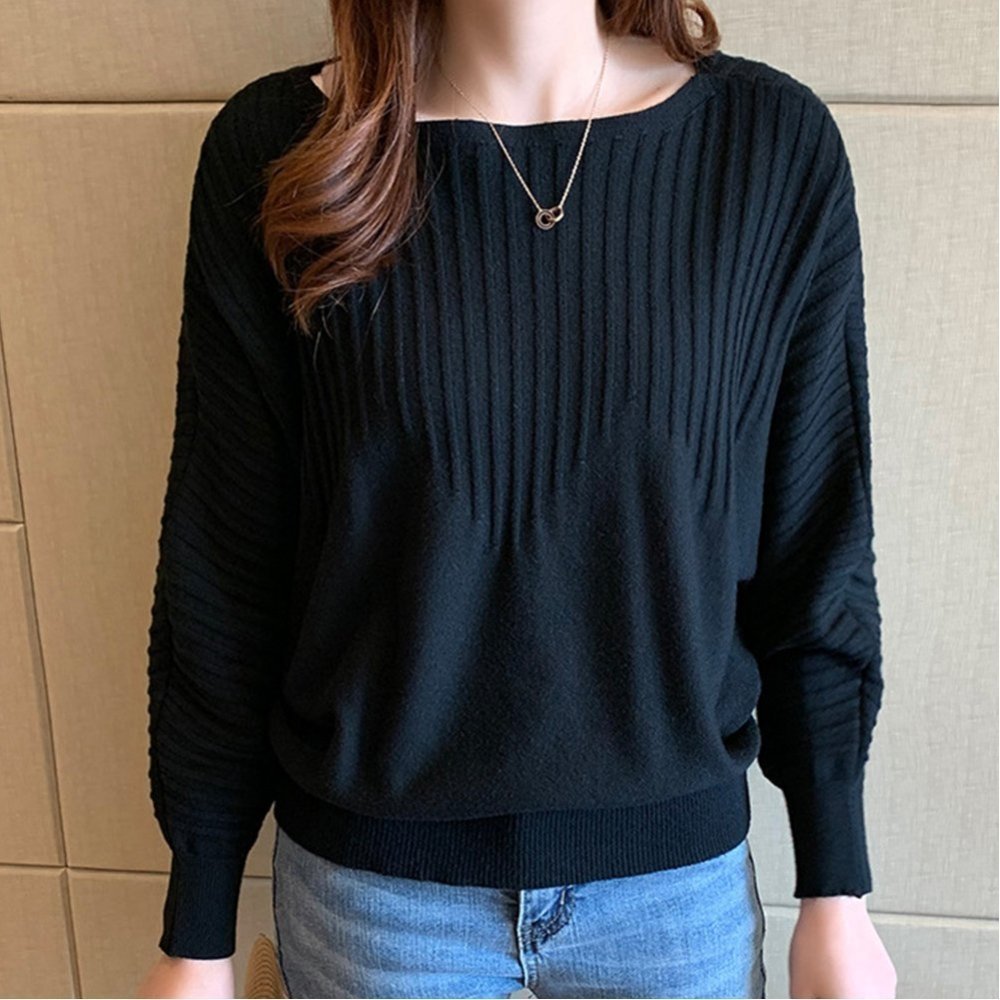 【ミニミニストア/miniministore】のニットトップス きれいめ 春 フィット インテリア・キッズ・メンズ・レディースファッション・服の通販 founy(ファニー) 　ファッション　Fashion　レディースファッション　Fashion for Women　トップス・カットソー　Cut & Sew Tops　ニット　Knit Tops & Sweaters　アクリル　Acrylic Material　イエロー　Yellow　シンプル　Simple, Minimal　セーター　Sweater, Knitwear　ニットソー　Knit-Sewn, Cut & Sew Knit　フィット　Fit, Slim Fit　ベーシック　Basic, Essential　冬　Winter / This Winter　春　Spring　無地　Plain, Solid Color　長袖　Long Sleeve, Full Sleeve　ブラック|ID: prp329100004781608 ipo3291000000034927458