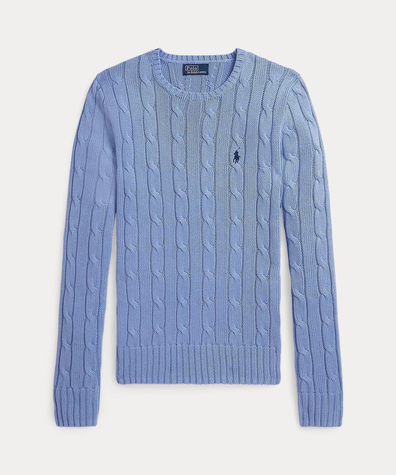 【ラルフローレン/RALPH LAUREN】のケーブルニット コットン クルーネック セーター 人気、トレンドファッション・服の通販 founy(ファニー) 　ファッション　Fashion　レディースファッション　Fashion for Women　トップス・カットソー　Cut & Sew Tops　ニット　Knit Tops & Sweaters　カフス　Cuff Design　スリム　Slim, Slim Fit　セーター　Sweater, Knitwear　フィット　Fit, Slim Fit　リブニット　Rib Knit, Ribbed Knit　定番　Standard, Basic Item　長袖　Long Sleeve, Full Sleeve　 other-1|ID: prp329100004781628 ipo3291000000034692914