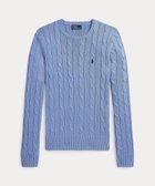 【ラルフローレン/RALPH LAUREN】のケーブルニット コットン クルーネック セーター 人気、トレンドファッション・服の通販 founy(ファニー) ファッション Fashion レディースファッション Fashion for Women トップス・カットソー Cut & Sew Tops ニット Knit Tops & Sweaters カフス Cuff Design スリム Slim, Slim Fit セーター Sweater, Knitwear フィット Fit, Slim Fit リブニット Rib Knit, Ribbed Knit 定番 Standard, Basic Item 長袖 Long Sleeve, Full Sleeve thumbnail 400ブルー|ID: prp329100004781628 ipo3291000000034692915