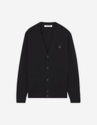 【メゾン キツネ/MAISON KITSUNE / MEN】のMAISON KITSUNE/BOLD FOX HEAD PATCH REGULAR CARDIGAN IN LAMBSWOOL 人気、トレンドファッション・服の通販 founy(ファニー) ファッション Fashion メンズファッション Fashion for Men 冬 Winter / This Winter カーディガン Cardigan, Knitwear コレクション Collection, Seasonal Line スタイリッシュ Stylish, Fashionable パッチ Patch, Appliqué フィット Fit, Slim Fit フロント Front, Front Design ポケット Pocket, Pocket Detail レギュラー Regular, Standard Fit 定番 Standard, Basic Item A/W・秋冬 Autumn/Winter 長袖 Long Sleeve, Full Sleeve thumbnail BLACK|ID: prp329100004781644 ipo3291000000034693062