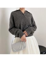 【スナイデル/SNIDEL】の【HIGH QUALITY】フォックスカシミヤニットポロ 人気、トレンドファッション・服の通販 founy(ファニー) ファッション Fashion レディースファッション Fashion for Women トップス・カットソー Cut & Sew Tops ニット Knit Tops & Sweaters イエロー Yellow ウェーブ Wavy Pattern エレガント 上品 Elegant クラシカル Classical, Vintage-Inspired ストレート Straight, Straight Cut スマート Smart, Elegant 長袖 Long Sleeve, Full Sleeve フォックス Fox, Fox Fur フロント Front, Front Design おすすめ Recommended / Our Picks |ID:prp329100004781660