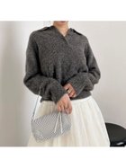 【スナイデル/SNIDEL】の【HIGH QUALITY】フォックスカシミヤニットポロ 人気、トレンドファッション・服の通販 founy(ファニー) ファッション Fashion レディースファッション Fashion for Women トップス・カットソー Cut & Sew Tops ニット Knit Tops & Sweaters イエロー Yellow ウェーブ Wavy Pattern エレガント 上品 Elegant クラシカル Classical, Vintage-Inspired ストレート Straight, Straight Cut スマート Smart, Elegant 長袖 Long Sleeve, Full Sleeve フォックス Fox, Fox Fur フロント Front, Front Design おすすめ Recommended / Our Picks thumbnail DGRY[008]|ID: prp329100004781660 ipo3291000000034693217