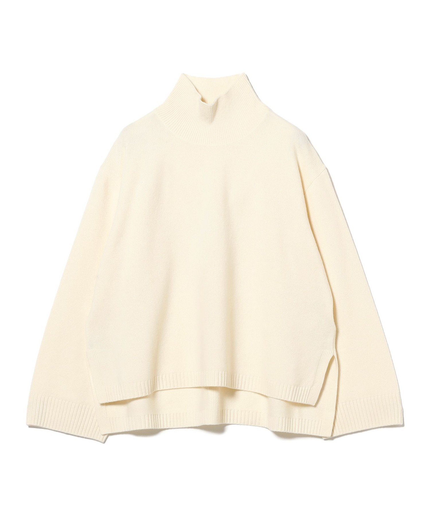 【デミルクス ビームス/Demi-Luxe BEAMS】のウール ナイロン ハイネック ニット インテリア・キッズ・メンズ・レディースファッション・服の通販 founy(ファニー) 　ファッション　Fashion　レディースファッション　Fashion for Women　トップス・カットソー　Cut & Sew Tops　ニット　Knit Tops & Sweaters　おすすめ　Recommended / Our Picks　シンプル　Simple, Minimal　スリット　Slit, Slit Detail　タイトスカート　Pencil Skirt, Tight Skirt　ハイネック　High Neck, Mock Neck　バランス　Balance, Style Balance　ベーシック　Basic, Essential　OFF_WHITE|ID: prp329100004781667 ipo3291000000034693260