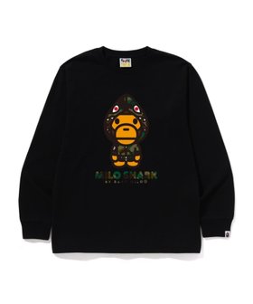 【ア ベイシング エイプ/A BATHING APE】の1ST CAMO MILO SHARK FZH LS TEE 人気、トレンドファッション・服の通販 founy(ファニー) ファッション Fashion レディースファッション Fashion for Women インナー Innerwear スリーブ Sleeve, Long Sleeve / Short Sleeve フロント Front, Front Design プリント Print, Printed Pattern モチーフ Motif, Design Theme ラバー Rubber, Rubber Sole ロング Long, Long-Length |ID:prp329100004782021