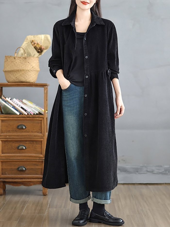 【ドゥーベル/Doux Belle】のコーデュロイシャツワンピース レディース ワンピース インテリア・キッズ・メンズ・レディースファッション・服の通販 founy(ファニー) https://founy.com/ ファッション Fashion レディースファッション Fashion for Women ワンピース Dresses シャツワンピース / 1枚で着映えコーデ Shirt Dresses ギャザー Gathered, Ruffled コーデュロイ Corduroy, Cord Fabric スリット Slit, Slit Detail フロント Front, Front Design レギンス Leggings, Stretch Pants 冬 Winter / This Winter 秋 Autumn 長袖 Long Sleeve, Full Sleeve |ID: prp329100004782102 ipo3291000000034937328