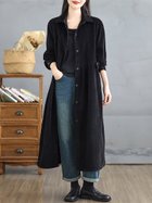 【ドゥーベル/Doux Belle】のコーデュロイシャツワンピース レディース ワンピース ブラック|ID: prp329100004782102 ipo3291000000034937329