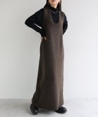 【アンドミー/andme】のミックスメランジ ノースリーブ ニット ワンピース ブラウン|ID: prp329100004782107 ipo3291000000034698826