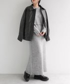 【アンドミー/andme】のビスチェ付き 長袖 ニット ワンピース グレー|ID: prp329100004782108 ipo3291000000034698835