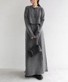 【アンドミー/andme】のビスチェ付き 長袖 ニット ワンピース チャコールグレー|ID: prp329100004782108 ipo3291000000034698837