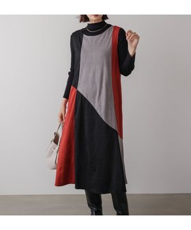 【バブ ブージュルード/Bab Bou Jeloud】のカラーブロックシルエットワンピース 人気、トレンドファッション・服の通販 founy(ファニー) ファッション Fashion レディースファッション Fashion for Women ワンピース Dresses トレンド Trend, Trending Now ブロッキング Color Blocking, Panel Design 再入荷 Restock / Back in Stock |ID:prp329100004782116