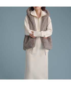 【バブ ブージュルード/Bab Bou Jeloud】のウールライクメルトンハーフジップワンピース 人気、トレンドファッション・服の通販 founy(ファニー) ファッション Fashion レディースファッション Fashion for Women ワンピース Dresses おすすめ Recommended / Our Picks カットソー Cut and Sewn Top スリット Slit, Slit Detail ハーフ Half, Half-Length 再入荷 Restock / Back in Stock |ID:prp329100004782117