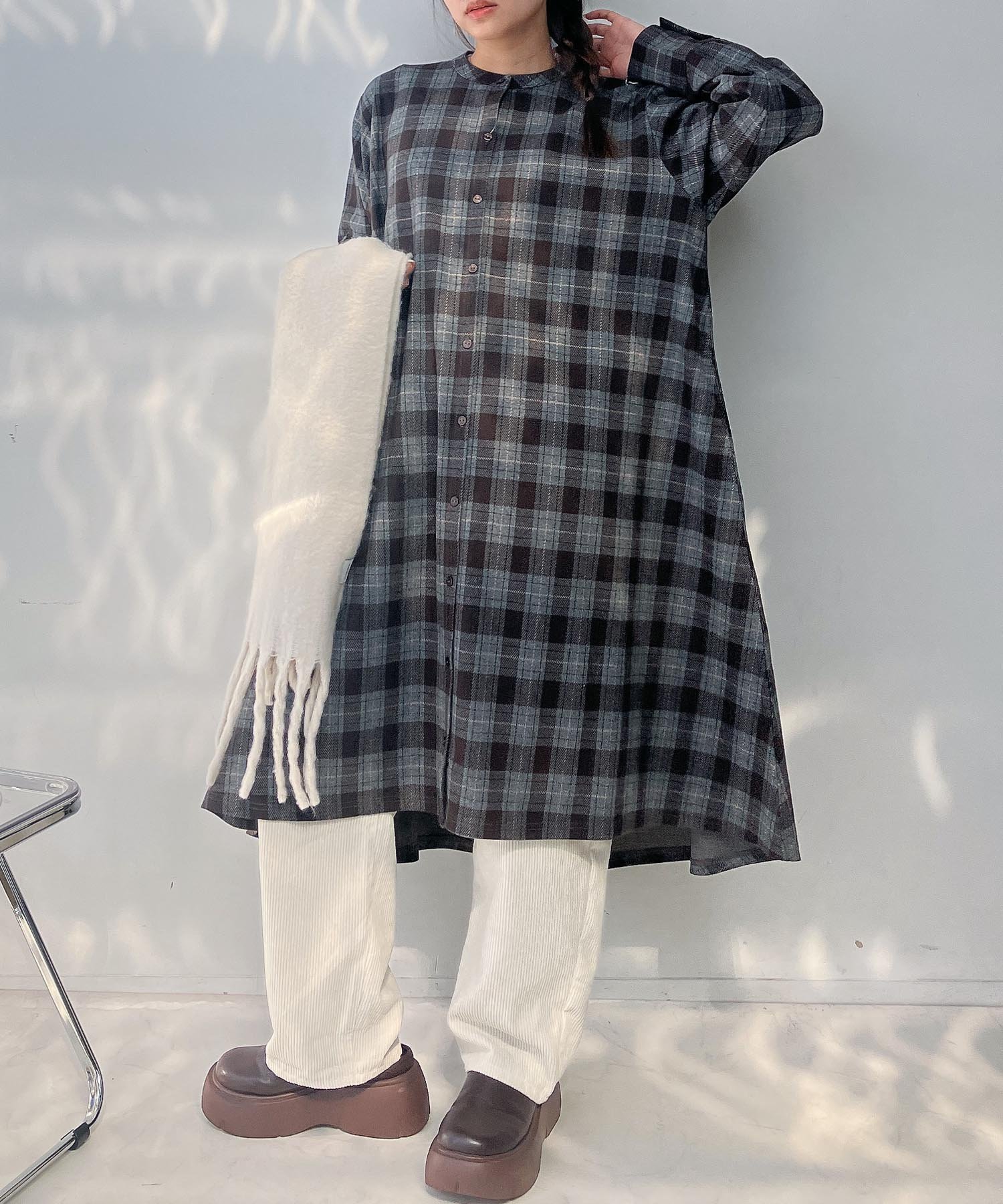 【アズノウアズ プラス/AS KNOW AS plus】の♪あったかしっとり ロングフレアワンピ-ス インテリア・キッズ・メンズ・レディースファッション・服の通販 founy(ファニー) ファッション Fashion レディースファッション Fashion for Women ワンピース Dresses フレア Flare, Flared 再入荷 Restock / Back in Stock BRチェック|ID: prp329100004782121 ipo3291000000034698966