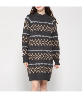 【バナナリパブリック ファクトリーストア/BANANA REPUBLIC FACTORY STORE】のBANANA REPUBLIC FACTORY STORE フェアアイル セーターミニワンピース 人気、トレンドファッション・服の通販 founy(ファニー) ファッション Fashion レディースファッション Fashion for Women ワンピース Dresses ストレート Straight, Straight Cut モダン Modern, Contemporary エレガント 上品 Elegant A/W・秋冬 Autumn/Winter |ID:prp329100004782126