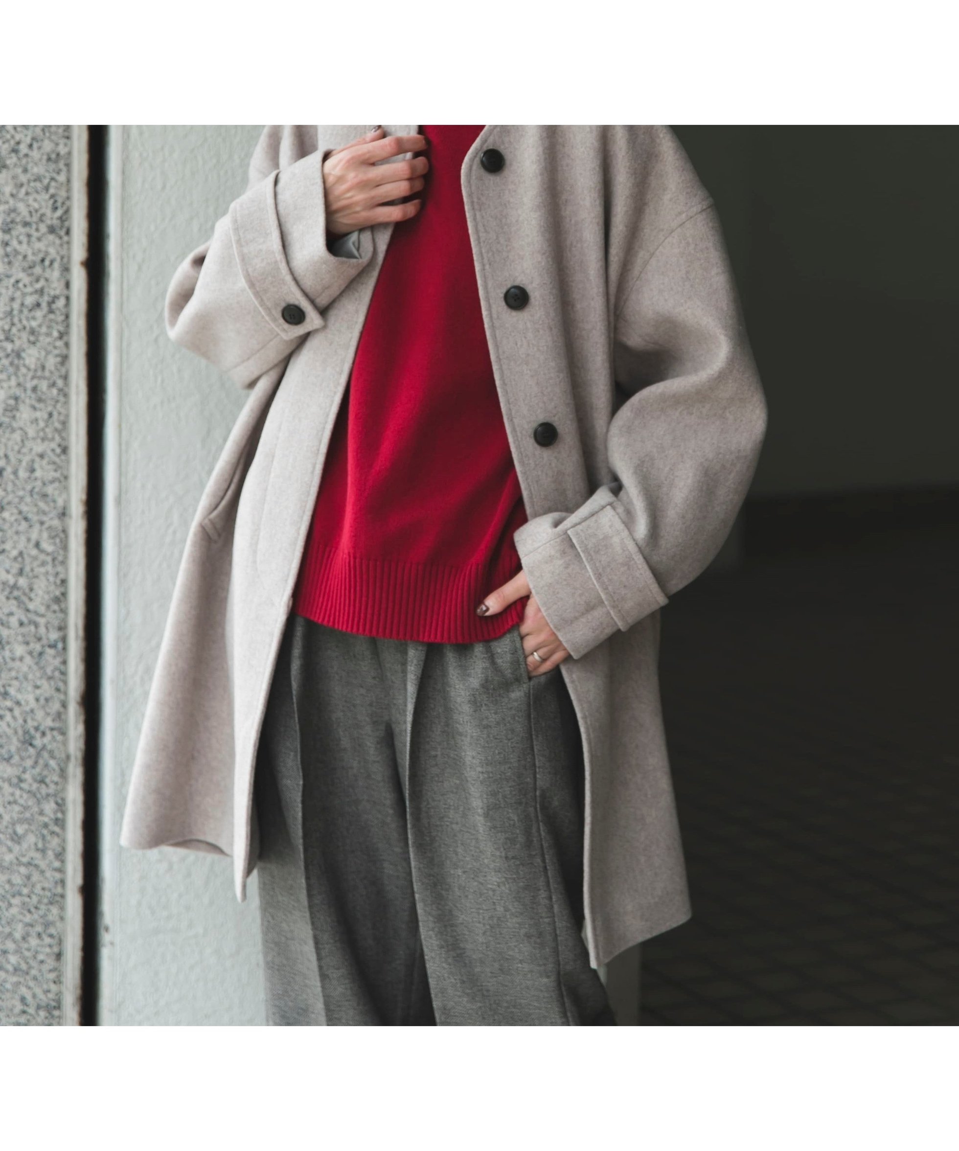 【アーバンリサーチ ドアーズ/URBAN RESEARCH DOORS】のFORK SPOON ウールノーカラーコート インテリア・キッズ・メンズ・レディースファッション・服の通販 founy(ファニー) ファッション Fashion レディースファッション Fashion for Women アウター Coat / Outerwear Collection コート・ロングコート・ピーコート Long Coats, Peacoats & More 2025年 2025 2025-2026秋冬・A/W Autumn/Winter 2025–26 AW25–26 冬 Winter / This Winter シンプル Simple, Minimal フロント Front, Front Design ベーシック Basic, Essential エレガント 上品 Elegant A/W・秋冬 Autumn/Winter BEIGE|ID: prp329100004782190 ipo3291000000034700775