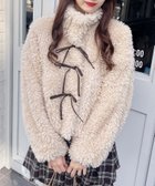 【イング/INGNI】のリボン付スタンドボアブルゾン ベージュ|ID: prp329100004782211 ipo3291000000034701402