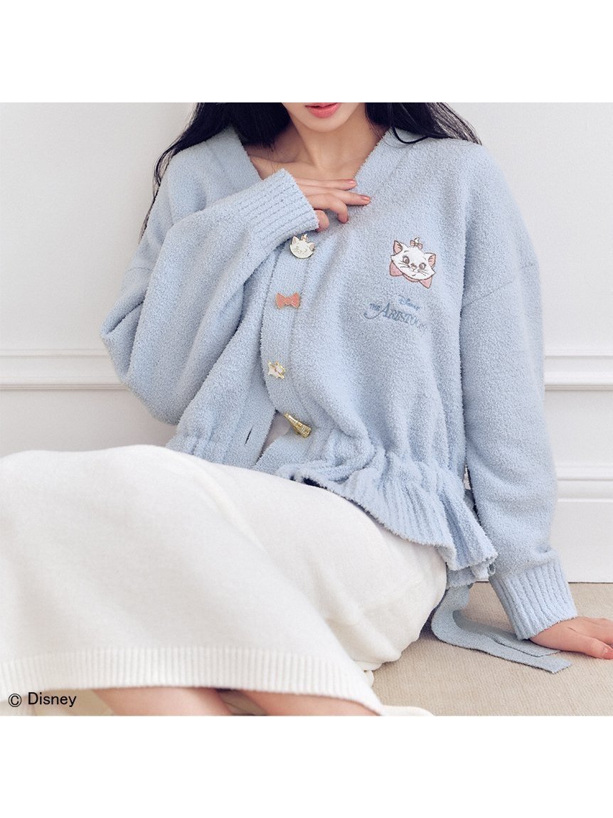 【スナイデル ホーム/SNIDEL HOME】の【WEB 一部直営店舗限定カラーあり】【The Aristocats】デザインボタンカーディガン インテリア・キッズ・メンズ・レディースファッション・服の通販 founy(ファニー) 　ファッション　Fashion　レディースファッション　Fashion for Women　トップス・カットソー　Cut & Sew Tops　カーディガン・羽織り　Layered Style Cardigans　カーディガン　Cardigan, Knitwear　ギャザー　Gathered, Ruffled　コレクション　Collection, Seasonal Line　スペシャル　Special, Limited Edition　スマート　Smart, Elegant　チャーム　Charm, Pendant　猫　Cat, Kitty　フリル　Frill, Ruffle　ベーシック　Basic, Essential　リボン　Ribbon, Bow　ロング　Long, Long-Length　おすすめ　Recommended / Our Picks　お家時間・ステイホーム　Stay Home / At Home　SAX[083]|ID: prp329100004782252 ipo3291000000034827557