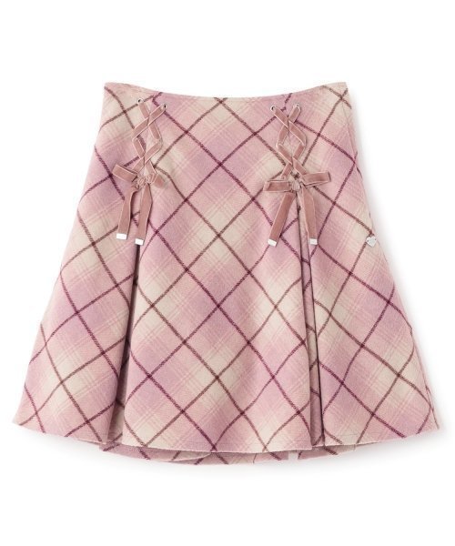 【ナルミヤ オンライン/NARUMIYA ONELINE / KIDS】のレースアップリボンシャギーチェックフレアスカパン 人気、トレンドファッション・服の通販 founy(ファニー) 　ファッション　Fashion　キッズファッション　Fashion for Kids　おすすめ　Recommended / Our Picks　ガーリー　Girly, Feminine Style　チェック　Check, Plaid, Tartan　ポケット　Pocket, Pocket Detail　A/W・秋冬　Autumn/Winter　 other-1|ID: prp329100004782286 ipo3291000000034702670