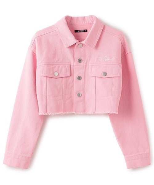 【ナルミヤ オンライン/NARUMIYA ONELINE / KIDS】の【ニコ プチ掲載】Gジャン インテリア・キッズ・メンズ・レディースファッション・服の通販 founy(ファニー) 　雑誌掲載アイテム　Magazine Picks & Fashion Features　ファッション雑誌　Fashion Magazines　Nicopuchi　ニコ プチ　ファッション　Fashion　キッズファッション　Fashion for Kids　クロップド　Cropped, Short Length　スタイリッシュ　Stylish, Fashionable　バランス　Balance, Style Balance　フリンジ　Fringe, Tassel　ポケット　Pocket, Pocket Detail　再入荷　Restock / Back in Stock　雑誌　Magazine, Fashion Magazine　ピンク|ID: prp329100004782329 ipo3291000000034703240