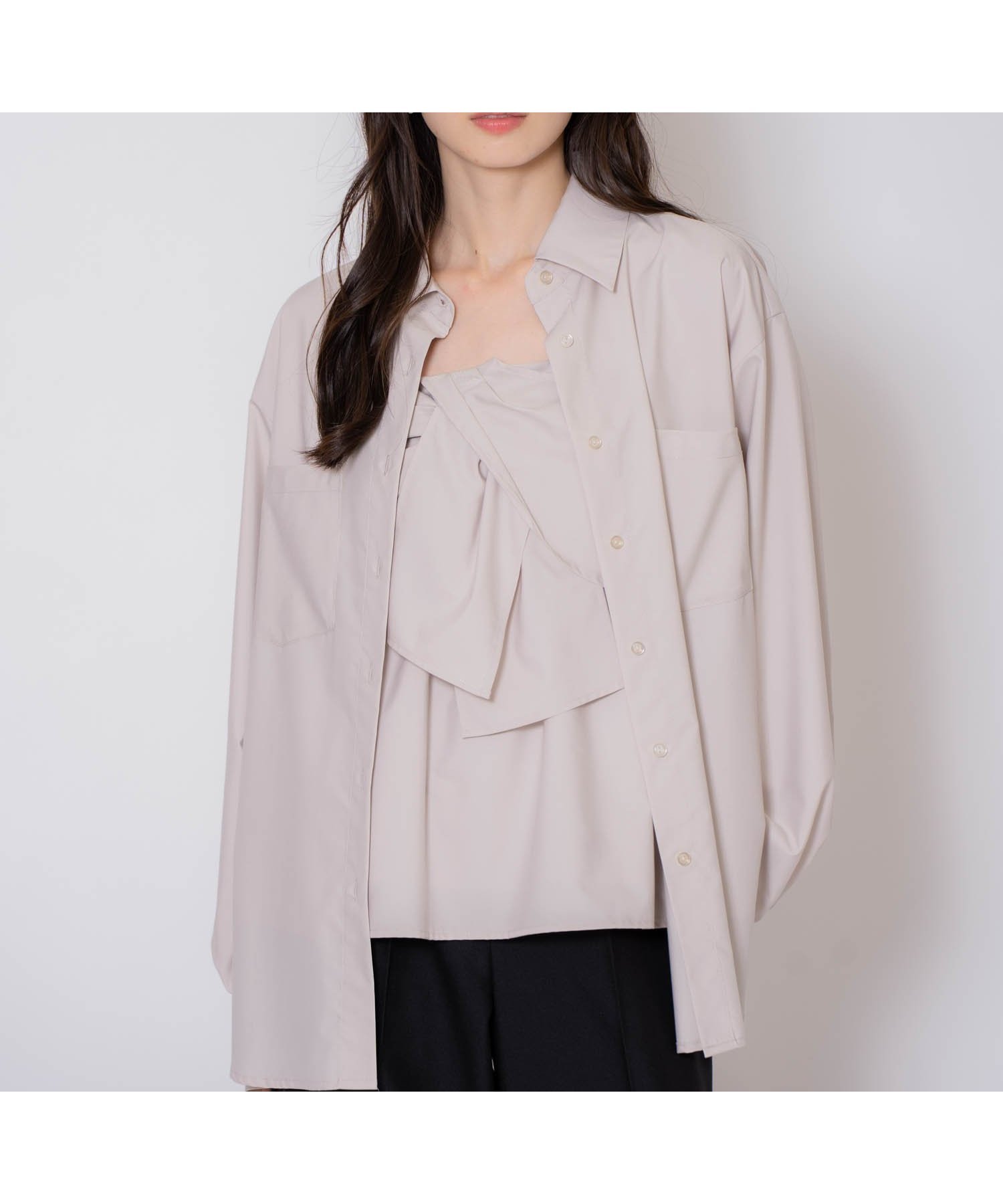 【ノエラ/Noela】のアソートシャツ インテリア・キッズ・メンズ・レディースファッション・服の通販 founy(ファニー) 　ファッション　Fashion　レディースファッション　Fashion for Women　トップス・カットソー　Cut & Sew Tops　シャツ・ブラウス・オフィスカジュアル　Elegant Blouses & Button-Ups　ビスチェ　Bustier, Corset Top　ポケット　Pocket, Pocket Detail　ベージュ|ID: prp329100004782406 ipo3291000000034704110