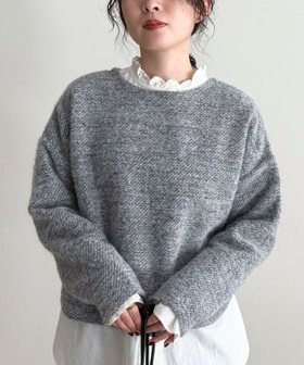 【フレディ&グロスター/FREDY&GLOSTER】のツィードニットソーコクーンプルオーバー 人気、トレンドファッション・服の通販 founy(ファニー) ファッション Fashion レディースファッション Fashion for Women トップス・カットソー Cut & Sew Tops ニット Knit Tops & Sweaters カジュアルプルオーバー・ニットトップス Pullovers & Knit Tops / Casual Pullovers 2025年 2025 2025-2026秋冬・A/W Autumn/Winter 2025–26 AW25–26 おすすめ Recommended / Our Picks ツイード Twill, Twill Weave プレート Plate, Dish ミックス Mix, Mixed Style ラウンド Round, Round Neck |ID:prp329100004782846