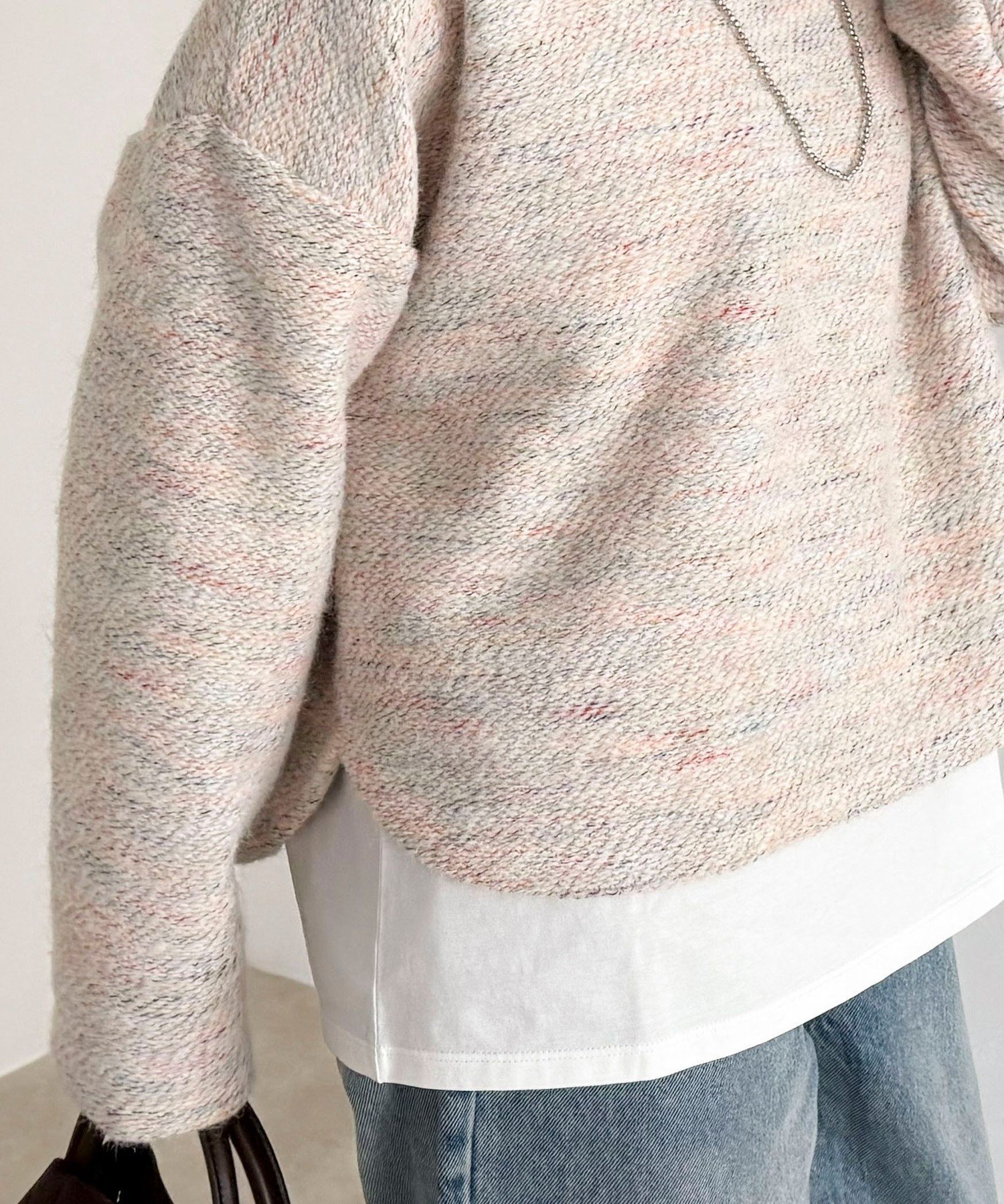 【フレディ&グロスター/FREDY&GLOSTER】のツィードニットソーコクーンプルオーバー インテリア・キッズ・メンズ・レディースファッション・服の通販 founy(ファニー) 　ファッション　Fashion　レディースファッション　Fashion for Women　トップス・カットソー　Cut & Sew Tops　ニット　Knit Tops & Sweaters　カジュアルプルオーバー・ニットトップス　Pullovers & Knit Tops / Casual Pullovers　2025年　2025　2025-2026秋冬・A/W　Autumn/Winter 2025–26 AW25–26　おすすめ　Recommended / Our Picks　ツイード　Twill, Twill Weave　プレート　Plate, Dish　ミックス　Mix, Mixed Style　ラウンド　Round, Round Neck　オフホワイト|ID: prp329100004782846 ipo3291000000034983520