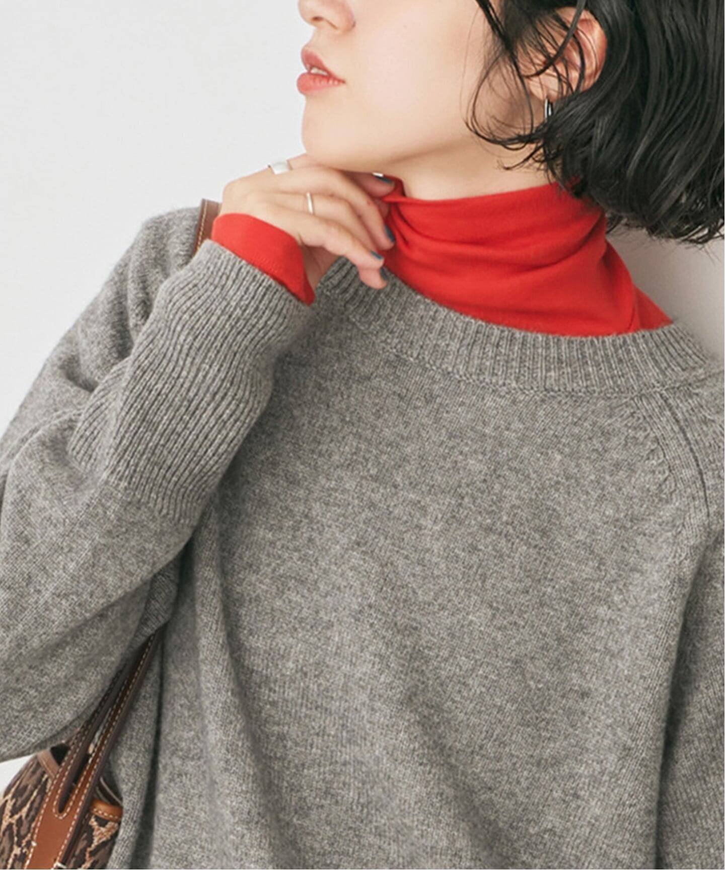 【スピック&スパン/Spick & Span】の《WEB限定カラー有り / 追加2 》ハイネックプルオーバー インテリア・キッズ・メンズ・レディースファッション・服の通販 founy(ファニー) 　ファッション　Fashion　レディースファッション　Fashion for Women　トップス・カットソー　Cut & Sew Tops　カジュアルプルオーバー・ニットトップス　Pullovers & Knit Tops / Casual Pullovers　ハイネック　High Neck, Mock Neck　人気　Popular, Best Seller　レッド|ID: prp329100004782862 ipo3291000000034707715