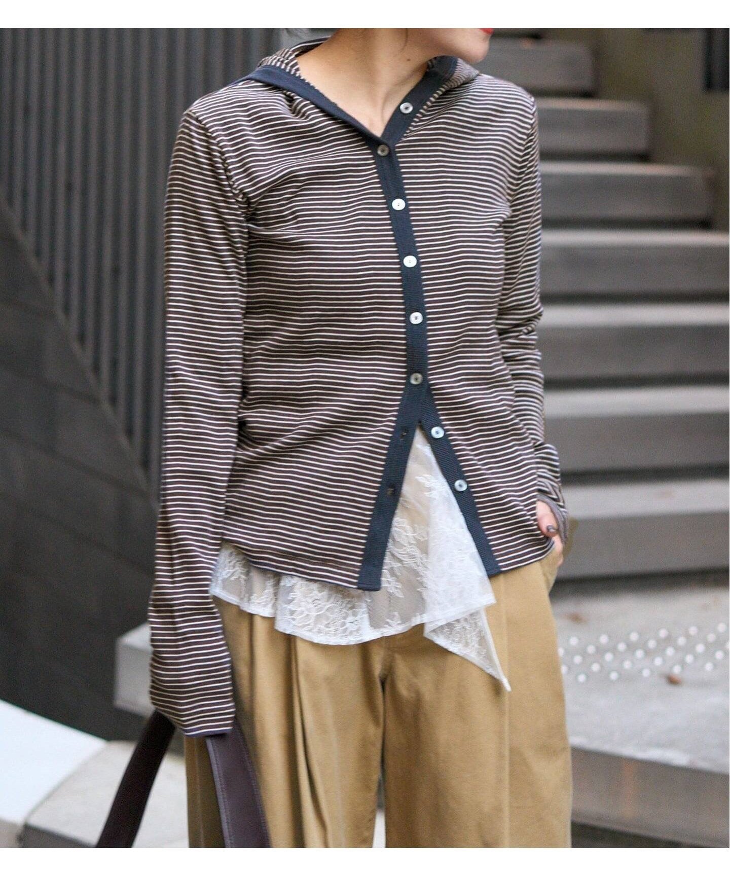 【ジャーナルスタンダード/JOURNAL STANDARD】の別注【MILLER/ミラー】 for JOURNAL STANDARDフードリブカーデ インテリア・キッズ・メンズ・レディースファッション・服の通販 founy(ファニー) 　ファッション　Fashion　レディースファッション　Fashion for Women　おすすめ　Recommended / Our Picks　インナー　Innerwear　ジャケット　Jacket, Outerwear　人気　Popular, Best Seller　別注　Limited Edition, Custom Order　ブラウン|ID: prp329100004782890 ipo3291000000034968380