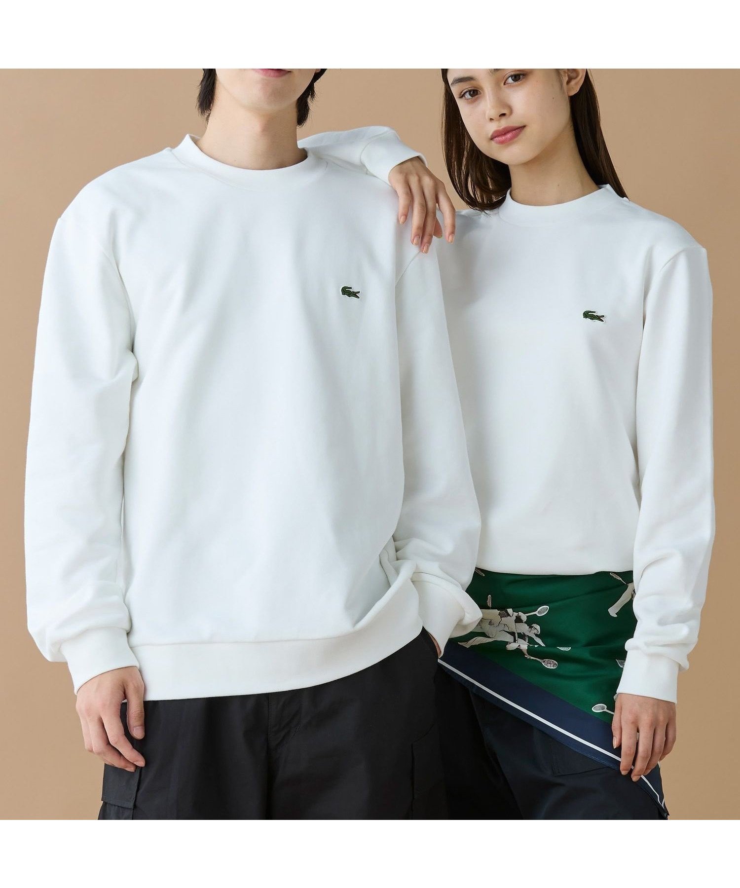 【ラコステ/LACOSTE / MEN】のエッセンシャルクルーネックスウェット インテリア・キッズ・メンズ・レディースファッション・服の通販 founy(ファニー) 　ファッション　Fashion　メンズファッション　Fashion for Men　スマート　Smart, Elegant　トレンド　Trend, Trending Now　吸水　Absorbent, Quick-Dry　ホワイト|ID: prp329100004782923 ipo3291000000034708310
