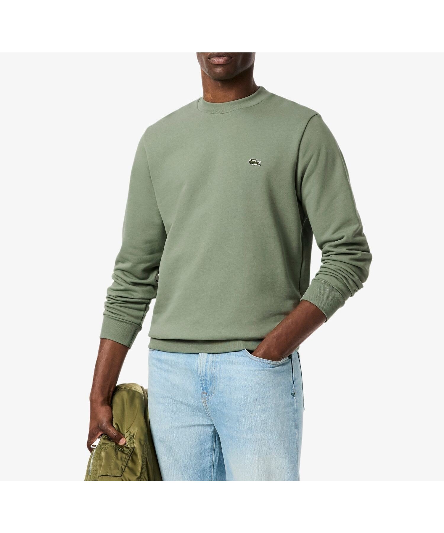 【ラコステ/LACOSTE / MEN】のエッセンシャルクルーネックスウェット インテリア・キッズ・メンズ・レディースファッション・服の通販 founy(ファニー) 　ファッション　Fashion　メンズファッション　Fashion for Men　スマート　Smart, Elegant　トレンド　Trend, Trending Now　吸水　Absorbent, Quick-Dry　セージグリーン|ID: prp329100004782923 ipo3291000000034708322