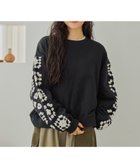【ニコアンド/niko and】のクロシェコンビプルオーバー 人気、トレンドファッション・服の通販 founy(ファニー) ファッション Fashion レディースファッション Fashion for Women トップス・カットソー Cut & Sew Tops カジュアルプルオーバー・ニットトップス Pullovers & Knit Tops / Casual Pullovers おすすめ Recommended / Our Picks クロシェ Crochet, Knitted Lace スウェット / スエット Sweatshirt, Sweatwear バランス Balance, Style Balance フラワー Flower, Floral ボトム Bottoms, Lower Wear thumbnail 【新色】ブラック|ID: prp329100004782969 ipo3291000000034870804