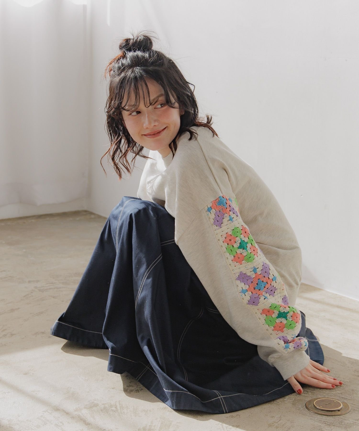 【ニコアンド/niko and】のクロシェコンビプルオーバー インテリア・キッズ・メンズ・レディースファッション・服の通販 founy(ファニー) ファッション Fashion レディースファッション Fashion for Women トップス・カットソー Cut & Sew Tops カジュアルプルオーバー・ニットトップス Pullovers & Knit Tops / Casual Pullovers おすすめ Recommended / Our Picks クロシェ Crochet, Knitted Lace スウェット / スエット Sweatshirt, Sweatwear バランス Balance, Style Balance フラワー Flower, Floral ボトム Bottoms, Lower Wear オートミール51※販売終了|ID: prp329100004782969 ipo3291000000034870805