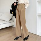 【ココモモ/COCOMOMO】の裏起毛 スラックスパンツ ストレートワイドパンツ レディース ツータック 人気、トレンドファッション・服の通販 founy(ファニー) ファッション Fashion レディースファッション Fashion for Women パンツ Pants & Trousers なめらか Smooth, Silky Texture ストレート Straight, Straight Cut スラックス Slacks, Dress Pants ワイド Wide, Wide Fit A/W・秋冬 Autumn/Winter thumbnail ブラウン|ID: prp329100004783020 ipo3291000000034903795