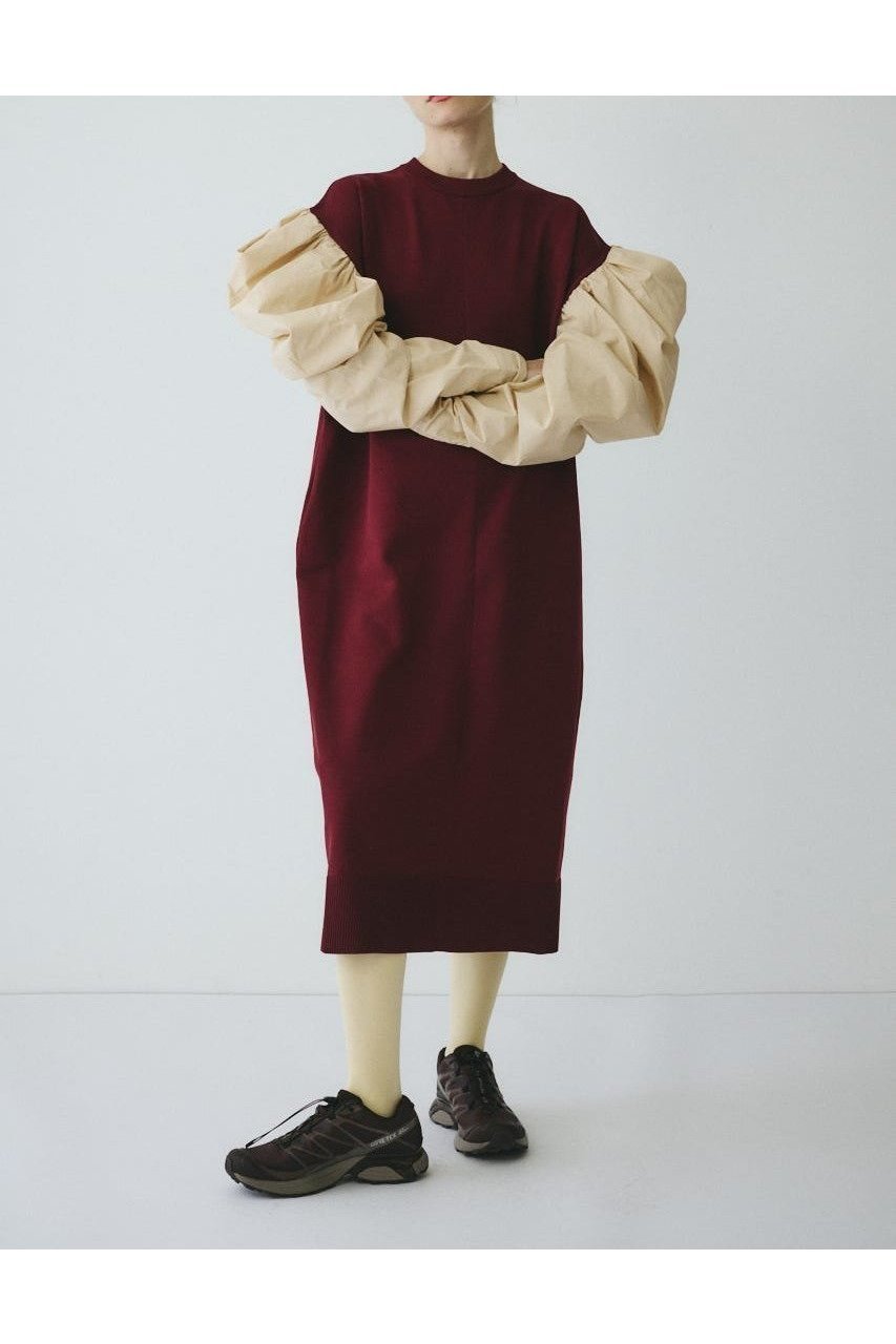 【ヘリンドットサイ/HeRIN.CYE】のVolume sleeve knit dress インテリア・キッズ・メンズ・レディースファッション・服の通販 founy(ファニー) ファッション Fashion レディースファッション Fashion for Women トップス・カットソー Cut & Sew Tops ニット Knit Tops & Sweaters ボリューム袖・フリルスリーブブラウス Voluminous & Ruffle Sleeves / Puffy Sleeve Tops ワンピース Dresses フォーマル・パーティードレス・結婚式用ドレス Elegant & Casual Dresses コンパクト Compact, Small Size スリーブ Sleeve, Long Sleeve / Short Sleeve ドッキング Docking, Mixed Material バランス Balance, Style Balance ミックス Mix, Mixed Style BRD|ID: prp329100004783241 ipo3291000000034711424