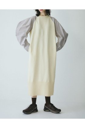 【ヘリンドットサイ/HeRIN.CYE】のVolume sleeve knit dress 人気、トレンドファッション・服の通販 founy(ファニー) ファッション Fashion レディースファッション Fashion for Women トップス・カットソー Cut & Sew Tops ニット Knit Tops & Sweaters ボリューム袖・フリルスリーブブラウス Voluminous & Ruffle Sleeves / Puffy Sleeve Tops ワンピース Dresses フォーマル・パーティードレス・結婚式用ドレス Elegant & Casual Dresses ストライプ Stripe, Striped Pattern |ID:prp329100004783241