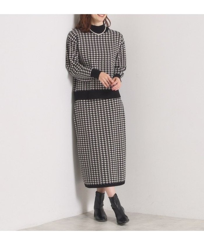 【イッツデモ/ITS' DEMO】の【手洗い可】タイトスカートニットセットアップ インテリア・キッズ・メンズ・レディースファッション・服の通販 founy(ファニー) https://founy.com/ ファッション Fashion レディースファッション Fashion for Women セットアップ Matching Sets スカート・ミニ/ミディ/マキシ Skirts / Mini, Midi & Maxi Skirts クラシカル Classical, Vintage-Inspired 切替 Switching, Contrast Panel ジャカード／ジャガード Jacquard, Woven Pattern スマート Smart, Elegant セットアップ Set-Up, Coordinated Outfit チェック Check, Plaid, Tartan ハイネック High Neck, Mock Neck ポケット Pocket, Pocket Detail 無地 Plain, Solid Color 再入荷 Restock / Back in Stock おすすめ Recommended / Our Picks |ID: prp329100004783248 ipo3291000000035021218