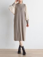 【ラシュッド/LASUD】のボリュームスリーブリブニットワンピース 人気、トレンドファッション・服の通販 founy(ファニー) ファッション Fashion レディースファッション Fashion for Women ワンピース Dresses ニットワンピース Knit Dresses おすすめ Recommended / Our Picks シンプル Simple, Minimal スリット Slit, Slit Detail リブニット Rib Knit, Ribbed Knit ロング Long, Long-Length エレガント 上品 Elegant thumbnail サンドベージュ|ID: prp329100004783249 ipo3291000000034938734