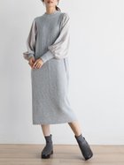 【ラシュッド/LASUD】のボリュームスリーブリブニットワンピース 人気、トレンドファッション・服の通販 founy(ファニー) ファッション Fashion レディースファッション Fashion for Women ワンピース Dresses ニットワンピース Knit Dresses おすすめ Recommended / Our Picks シンプル Simple, Minimal スリット Slit, Slit Detail リブニット Rib Knit, Ribbed Knit ロング Long, Long-Length エレガント 上品 Elegant thumbnail ライトグレー|ID: prp329100004783249 ipo3291000000034938735