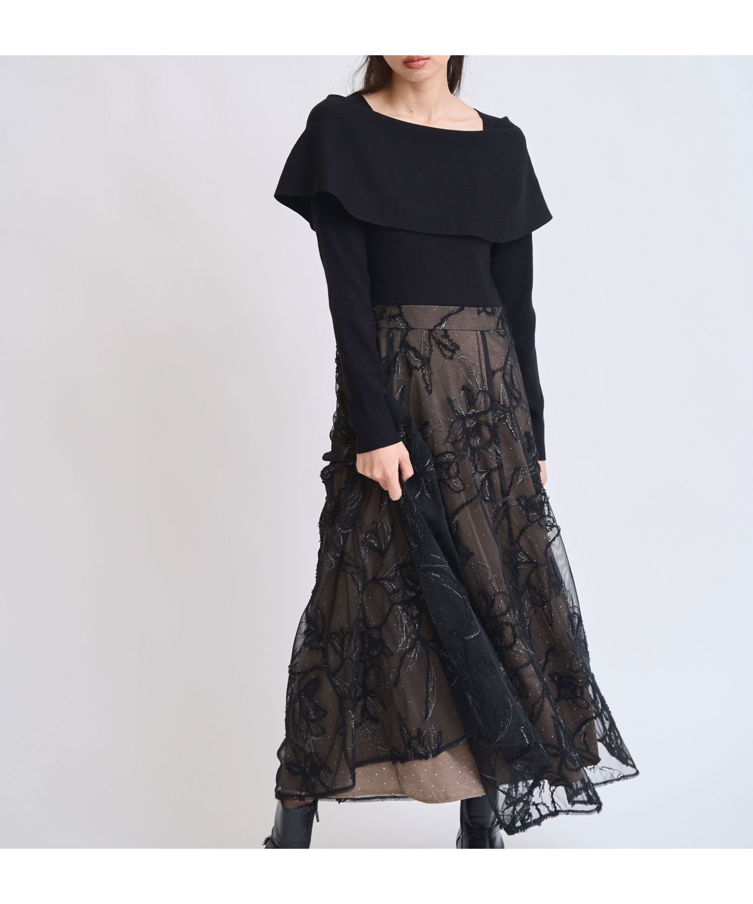 【ノエラ/Noela】の【15周年】モール刺繍ドッキングワンピース 人気、トレンドファッション・服の通販 founy(ファニー) 　ファッション　Fashion　レディースファッション　Fashion for Women　ワンピース　Dresses　スペシャル　Special, Limited Edition　ドッキング　Docking, Mixed Material　ポケット　Pocket, Pocket Detail　エレガント 上品　Elegant　 other-1|ID: prp329100004783260 ipo3291000000034711606