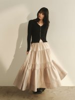 【フレイ アイディー/FRAY I.D】のリブカーディガンティアードスカートセットアップ 人気、トレンドファッション・服の通販 founy(ファニー) ファッション Fashion レディースファッション Fashion for Women セットアップ Matching Sets スカート・ミニ/ミディ/マキシ Skirts / Mini, Midi & Maxi Skirts スカート Skirts ティアードスカート Tiered Skirts エレガント 上品 Elegant カーディガン Cardigan, Knitwear ギャザー Gathered, Ruffled コンビ Combo, Combination Style シアー Sheer, See-Through スマート Smart, Elegant スリット Slit, Slit Detail セパレート Separate, Two-Piece ティアードスカート Tiered Skirt, Flounced Skirt デコルテ Décolleté, Neckline なめらか Smooth, Silky Texture バランス Balance, Style Balance パール Pearl, Pearl Accent フィット Fit, Slim Fit ベスト Vest, Waistcoat リュクス Luxury, Elegant, High-End, Chic |ID:prp329100004783262