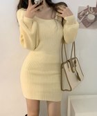 【ミニミニストア/miniministore】のリブニットワンピース レディース 韓国風 ベージュ|ID: prp329100004783320 ipo3291000000034713497