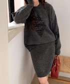 【ミニミニストア/miniministore】のスパンコールニットセットアップ きれいめ ダークグレー|ID: prp329100004783321 ipo3291000000034713510