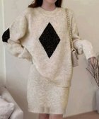 【ミニミニストア/miniministore】のスパンコールニットセットアップ きれいめ アイボリー|ID: prp329100004783321 ipo3291000000034713512