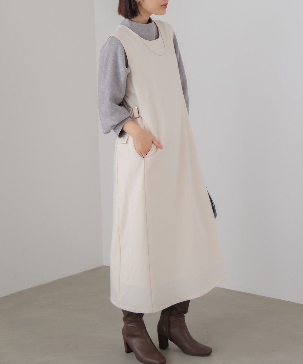 【バブ ブージュルード/Bab Bou Jeloud】のウエストベルトジャンパースカート 人気、トレンドファッション・服の通販 founy(ファニー) ファッション Fashion レディースファッション Fashion for Women スカート Skirts ベルト&ウエストマーク Belts & Waist Accessories インナー Innerwear カットソー Cut and Sewn Top シンプル Simple, Minimal ストレッチ Stretch, Stretchy Fabric ポケット Pocket, Pocket Detail ロング Long, Long-Length エレガント 上品 Elegant 再入荷 Restock / Back in Stock other-1|ID: prp329100004783384 ipo3291000000034713987