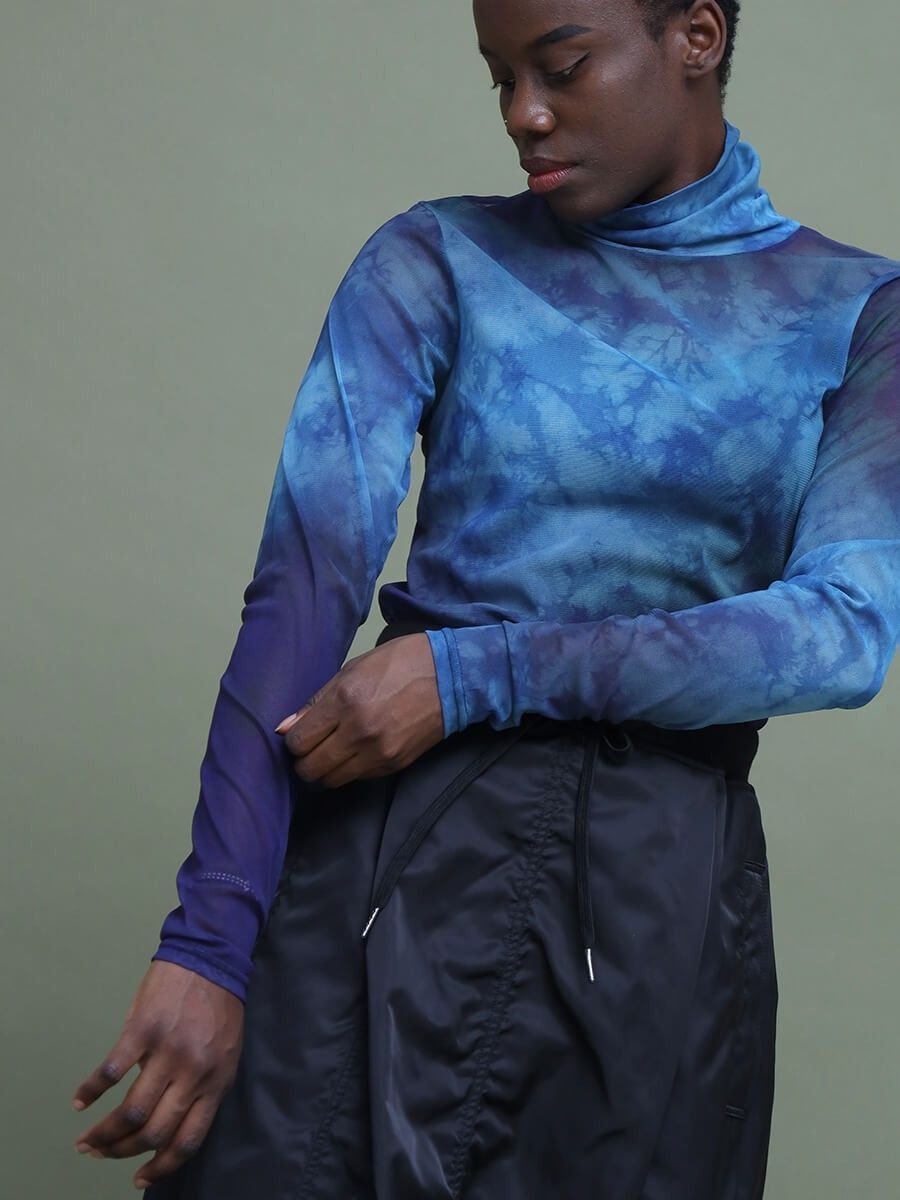 【ラシュッド/LASUD】のタイダイシアーチュールインナー インテリア・キッズ・メンズ・レディースファッション・服の通販 founy(ファニー) 　ファッション　Fashion　レディースファッション　Fashion for Women　インナー　Innerwear　スウェット / スエット　Sweatshirt, Sweatwear　ストレッチ　Stretch, Stretchy Fabric　冬　Winter / This Winter　スカイブルー|ID: prp329100004783394 ipo3291000000034808812