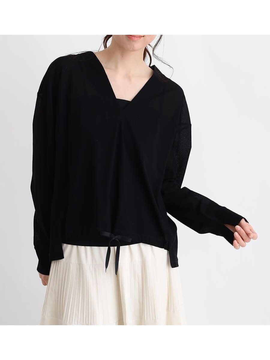 【ラシュッド/LASUD】のVネックライトプルオーバー 人気、トレンドファッション・服の通販 founy(ファニー) ファッション Fashion レディースファッション Fashion for Women トップス・カットソー Cut & Sew Tops カジュアルプルオーバー・ニットトップス Pullovers & Knit Tops / Casual Pullovers Vネックトップス V-Neck Tops / V-Cut Neckline Shirts ショルダー Shoulder, Shoulder Strap ドロップ Drop Shoulder, Dropped Style ボトム Bottoms, Lower Wear other-1|ID: prp329100004783406 ipo3291000000034714147