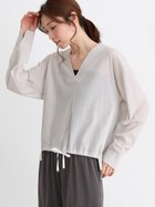 【ラシュッド/LASUD】のVネックライトプルオーバー ライトグレー|ID: prp329100004783406 ipo3291000000034714151